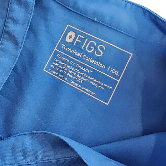 FIGS Womens Technical Collection Rafaela Oversized Scrub Top Size XXL Blue - Picture 7 of 8